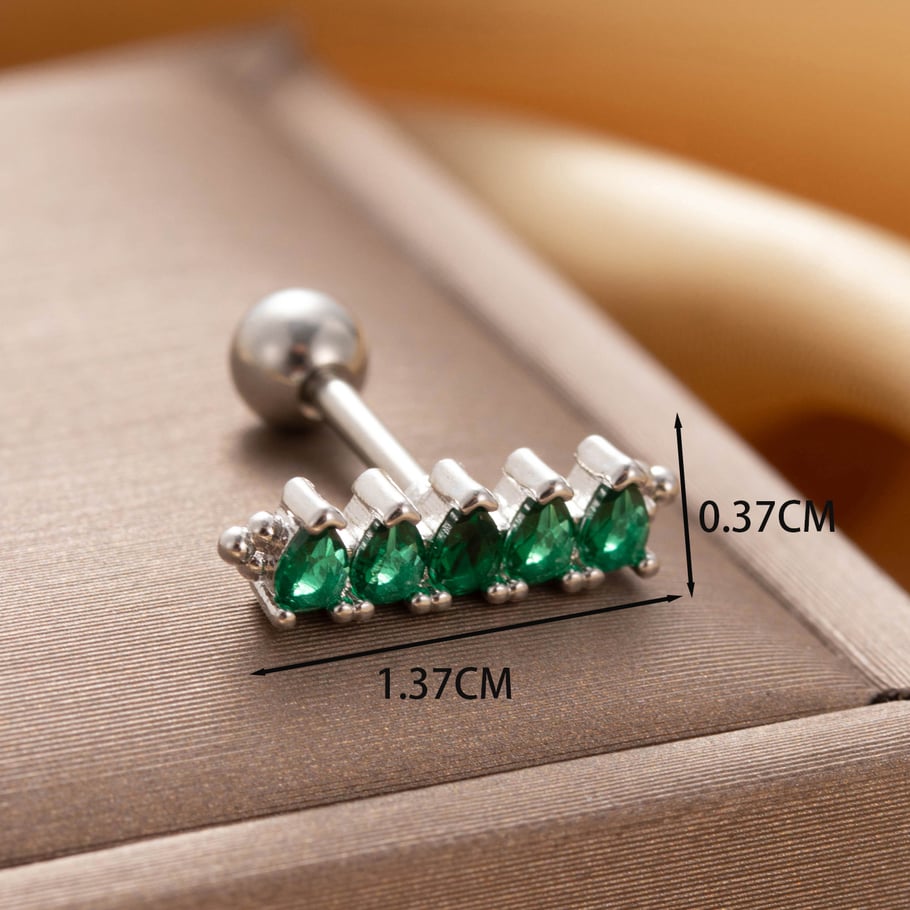 1 Pair Simple Series Classic Heart Titanium Steel No Plating Material Zircon Women Stud Earrings Picture2