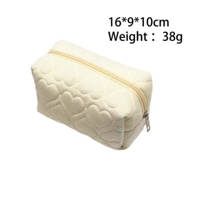 1 par de bolsos de poliéster para mujer con diseño de corazón, serie simple h5 Imagen2