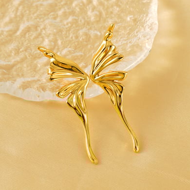 1 Paar elegante Ohrstecker aus der Romantic-Serie mit 18 Karat Gold überzogen für Damen h5 
