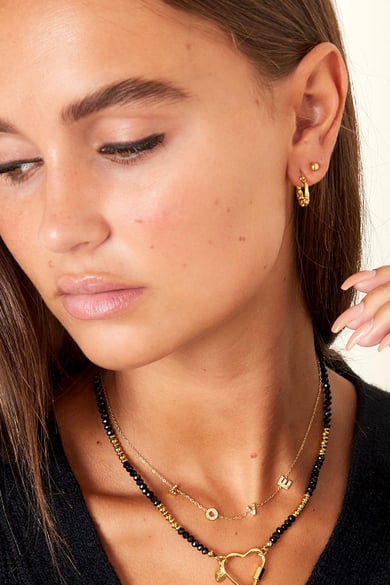 Collar de acero inoxidable letras de amor h5 