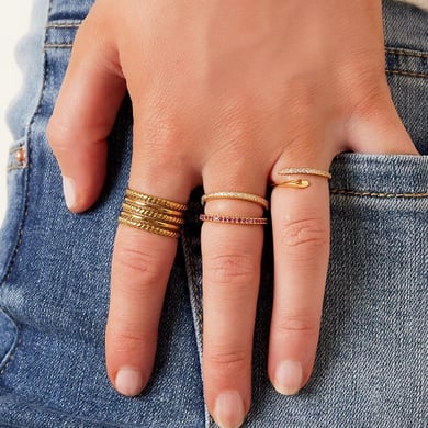 Adjustable ring little stones h5 