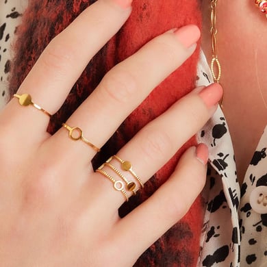 Verstellbarer Ring mit offenem Kreis h5 