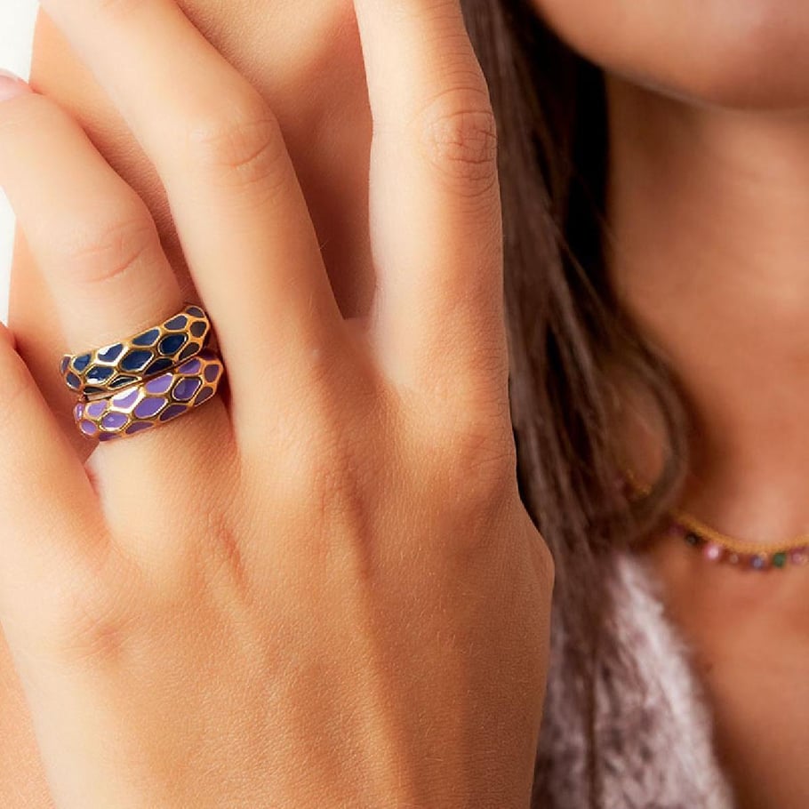 Ring Giraffe pattern 
