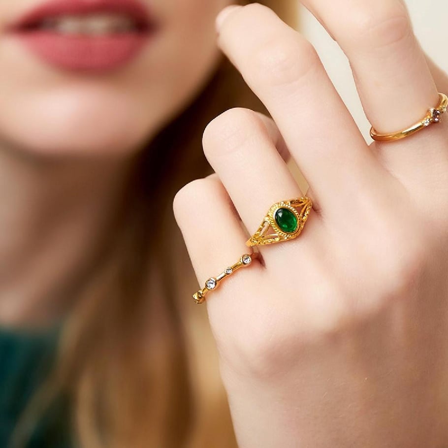 Stainless steel statement ring 