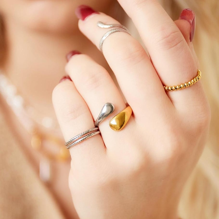 Bicolored stainless steel ring Ring Ring Picture2