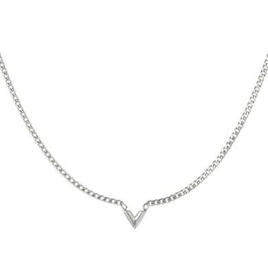 Collier en acier inoxydable lettre V h5 Image2