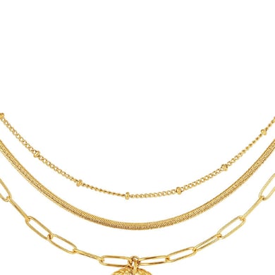 Layered necklace with moon h5 