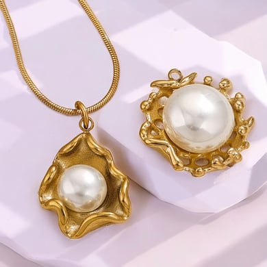 1 Paar geometrische Retro-Anhänger der Classic-Serie, 18 Karat vergoldet, für Damen h5 Bild2