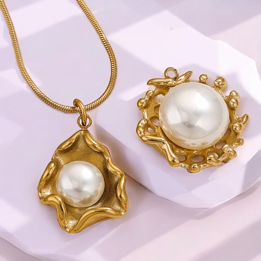1 Paar geometrische Retro-Anhänger der Classic-Serie, 18 Karat vergoldet, für Damen Bild2