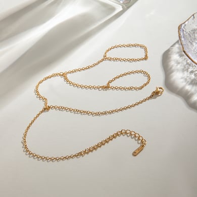 1 Piece Simple Series Hip-Pop/Rock Geometric Stainless Steel 18K Gold Plated Women Chain Bracelets h5 