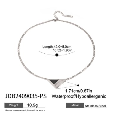 1 Stück Simple Series Tägliche geometrische Edelstahl 18 Karat vergoldete Damen-Anhängerketten h5 Bild2