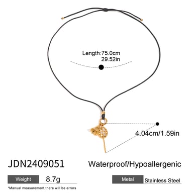 1 Piece Simple Series Casual Geometric Stainless Steel 18K Gold Plated Women Pendant Necklaces h5 Picture2