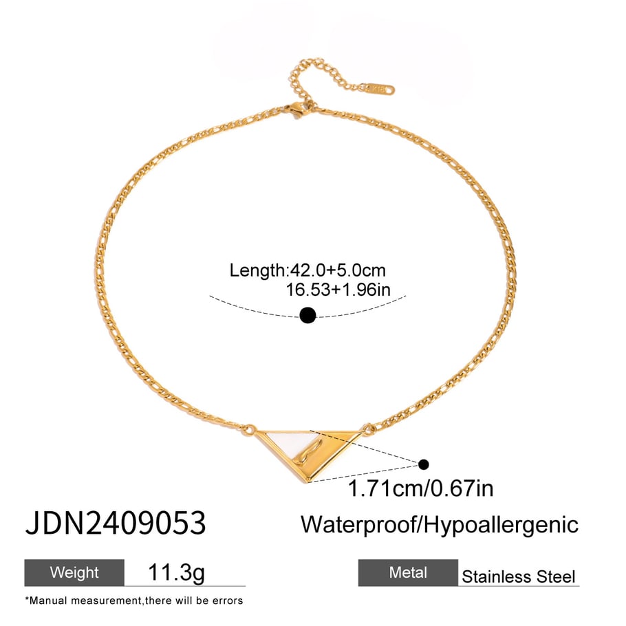 1 Piece Simple Series Daily Geometric Stainless Steel 18K Gold Plated Women Pendant Necklaces Picture2