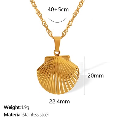 1 Piece Simple Series Simple Turtle Stainless Steel 18K Gold Plated Women Pendant Necklaces h5 Picture2