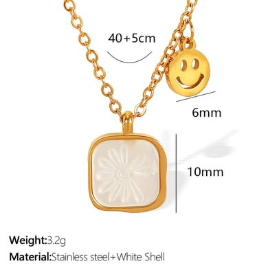 1 Piece Simple Series Simple Cartoon Stainless Steel 18K Gold Plated Women Pendant Necklaces h5 Picture2