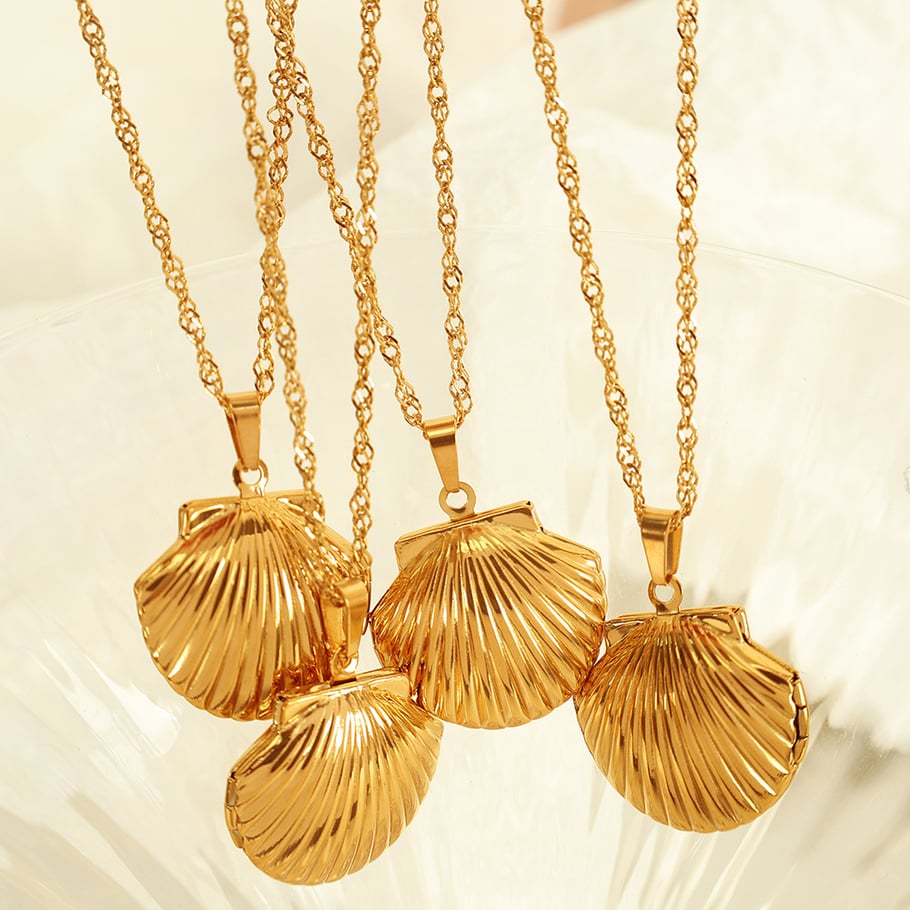 1 Piece Simple Series Simple Turtle Stainless Steel 18K Gold Plated Women Pendant Necklaces 