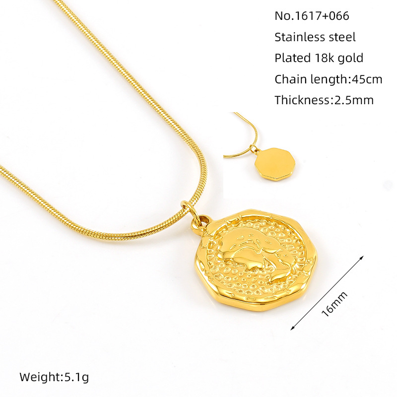 1 Piece Simple Series Classic Cross Stainless Steel 18K Gold Plated Women Pendant Necklaces Picture2