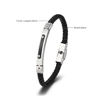 1 Paar Simple Series Einfache geometrische Lederarmbänder für Herren h5 Bild2