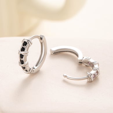 1 Piece Simple Series Simple Geometric Copper No Plating Material Zircon Women Hoop Earrings h5 Picture2