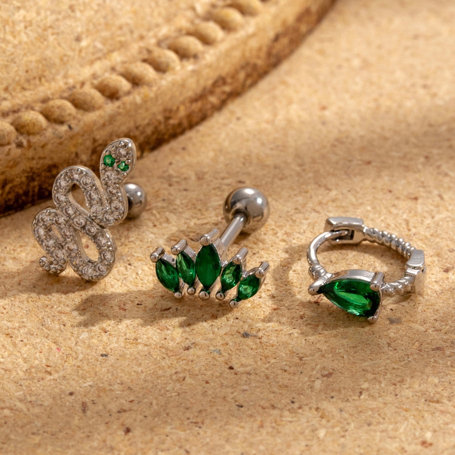 1 Pair Simple Series Classic Animal Copper No Plating Material Zircon Women Stud Earrings Picture2