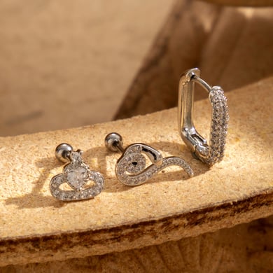 1 Paar Simple Series Klassische Tierkupfer ohne Beschichtungsmaterial Zirkon Damen Ohrstecker h5 Bild2