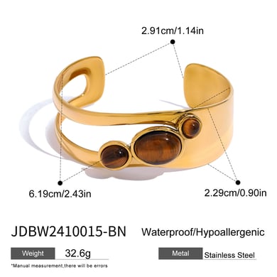 1 piece simple series elegant pearl stainless steel  gold plated artificial pearl women bangles h5 Picture2