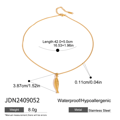 1 Piece Classic Series Europe and America Animal Stainless Steel 18K Gold Plated Women Pendant Necklaces h5 Picture2