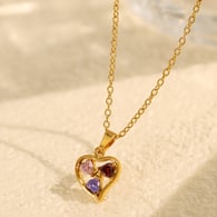 XL329 colorful zirconium gold necklace 