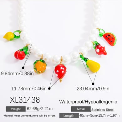 1 Stück Romantische Serie Natürliches Herz Edelstahl 18 Karat vergoldet Glas Damen Anhänger Halsketten h5 Bild2