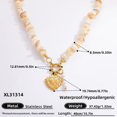 1 Piece Romantic Series Daily Heart Stainless Steel 18K Gold Color Plated Rhinestone Women's Pendant Necklaces h5 Picture2