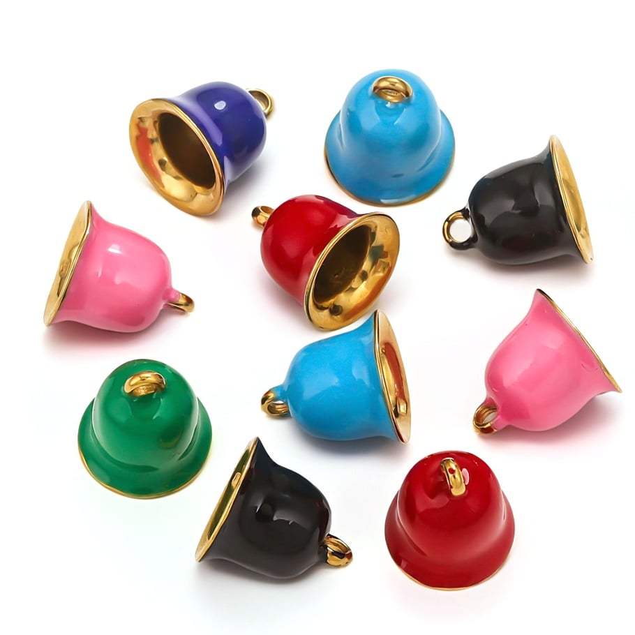 1 Piece Simple Series Daily Bell Shape Solid Color Stainless Steel Gold Color Unisex Pendants 