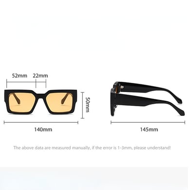 1 Pair Simple Series Daily Geometric Hawksbill Color Resin Rectangular Women's Sunglasses h5 Picture2