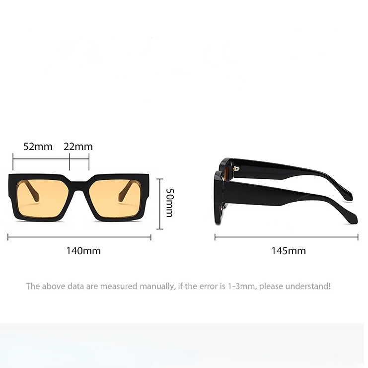 1 Pair Simple Series Daily Geometric Hawksbill Color Resin Rectangular Women's Sunglasses Picture2