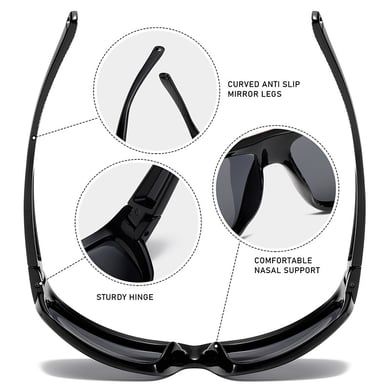1 Pair Sport Series Daily Geometric Gradient Color Light Resin Unisex Sunglasses h5 Picture3
