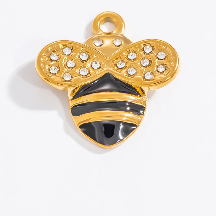 1 paire de pendentifs pour femme en acier inoxydable plaqué or 18 carats, série romantique, motif cœur Image2