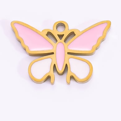 1 Paar Anhänger „Romantic Series Sweet Heart“ aus Edelstahl mit 18 Karat Vergoldung für Damen h5 Bild2