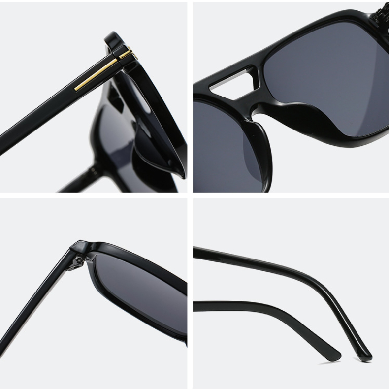 1 Paar Simple Series Alltags-Sonnenbrille aus einfarbigem Kunststoff für Damen Bild3