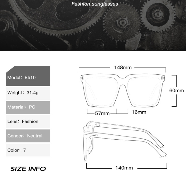 1 Pair Simple Series Retro mixed color Plastic Women Sunglasses Picture3