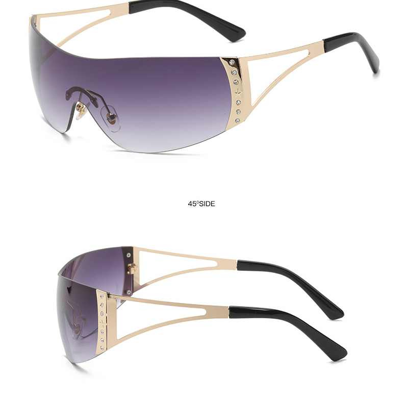 1 pair of fashionable women's sunglasses made of metal material Picture6