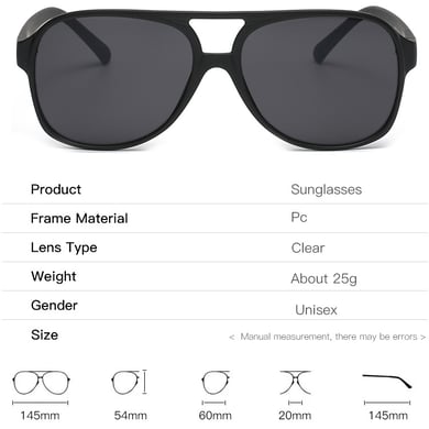 1 Paar Simple Series Alltags-Sonnenbrille aus einfarbigem Kunststoff für Damen h5 Bild3