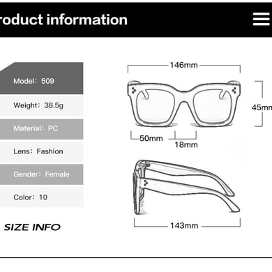 1 Paar Simple Series Alltags-Sonnenbrille aus einfarbigem Kunststoff für Damen h5 Bild3