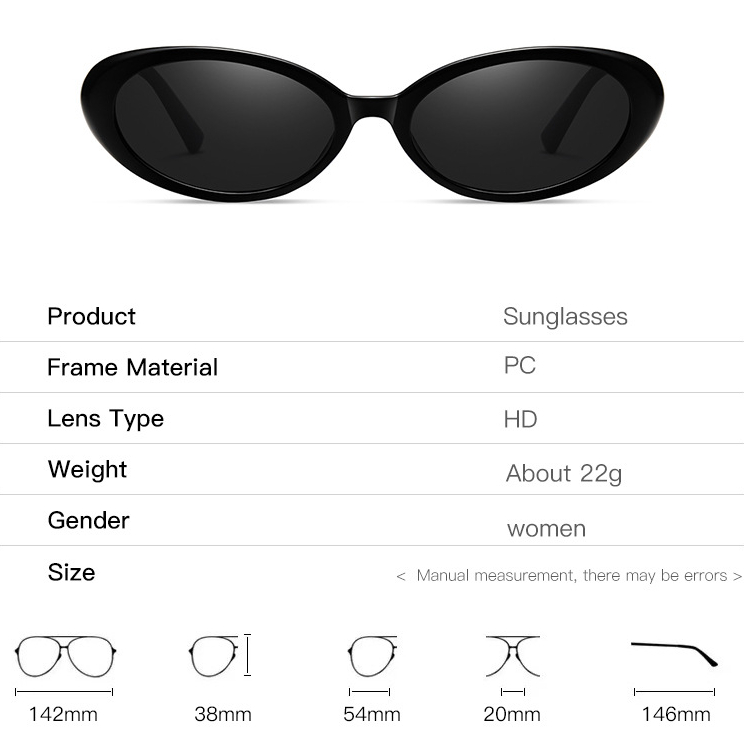 1 par de gafas de sol ovaladas de moda para mujer, de estilo diario, elegantes y de color Imagen3