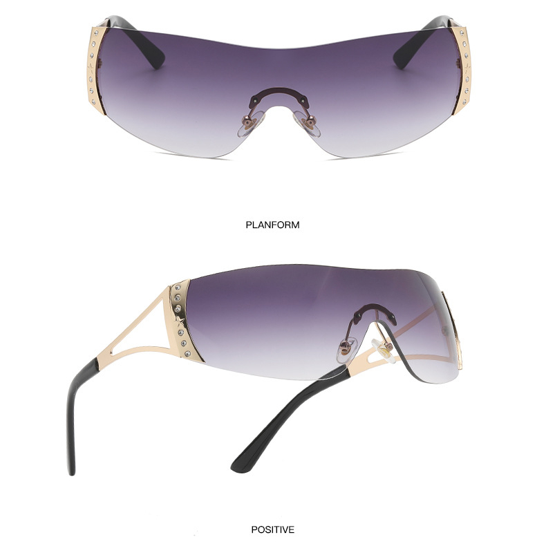 1 pair of fashionable women's sunglasses made of metal material Picture4