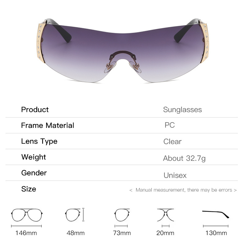 1 pair of fashionable women's sunglasses made of metal material Picture3