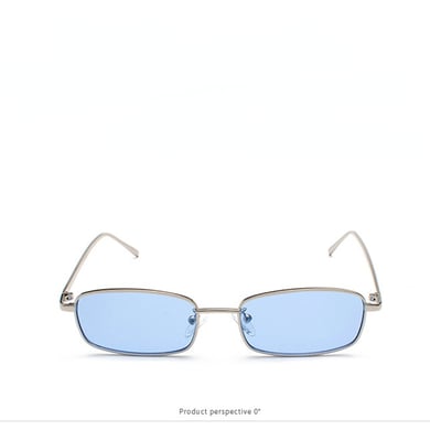 1 pair of fashionable and sweet solid - colored metal - spliced women's sunglasses h5 Picture3
