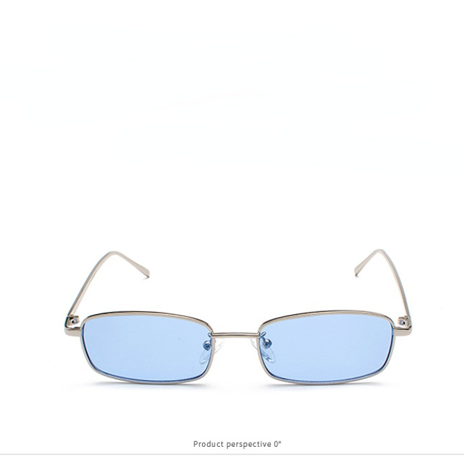 1 pair of fashionable and sweet solid - colored metal - spliced women's sunglasses Picture3