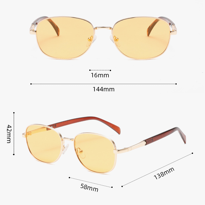 1 Pair Simple Series Daily Solid Color Alloy Women Sunglasses Picture2