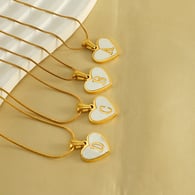 White Shell Letter A (with chain) Picture14