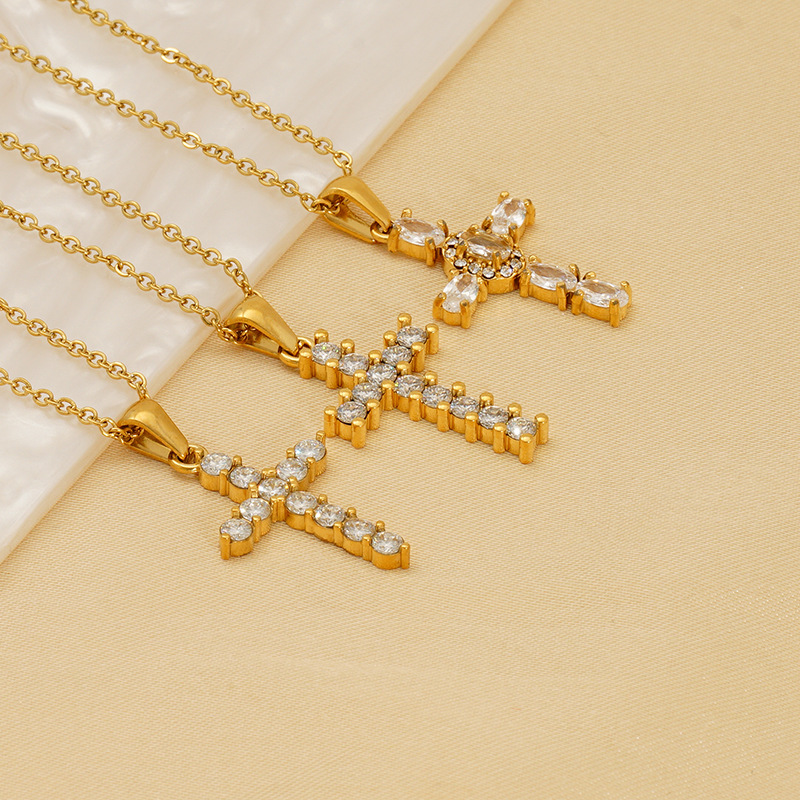 1 Piece Simple Series Daily Cross  Women's Pendant Necklaces Picture2