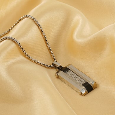 1 Piece Hip-hop Trendy Rectangular Zircon Men's And Women's Necklace h5 Picture2